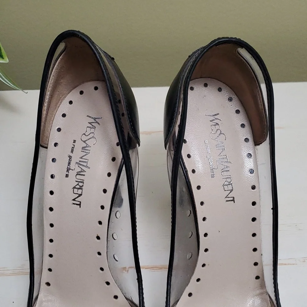 Yves Saint Laurent | Rive Gauche Black Leather Pumps With Tassels Sz 38